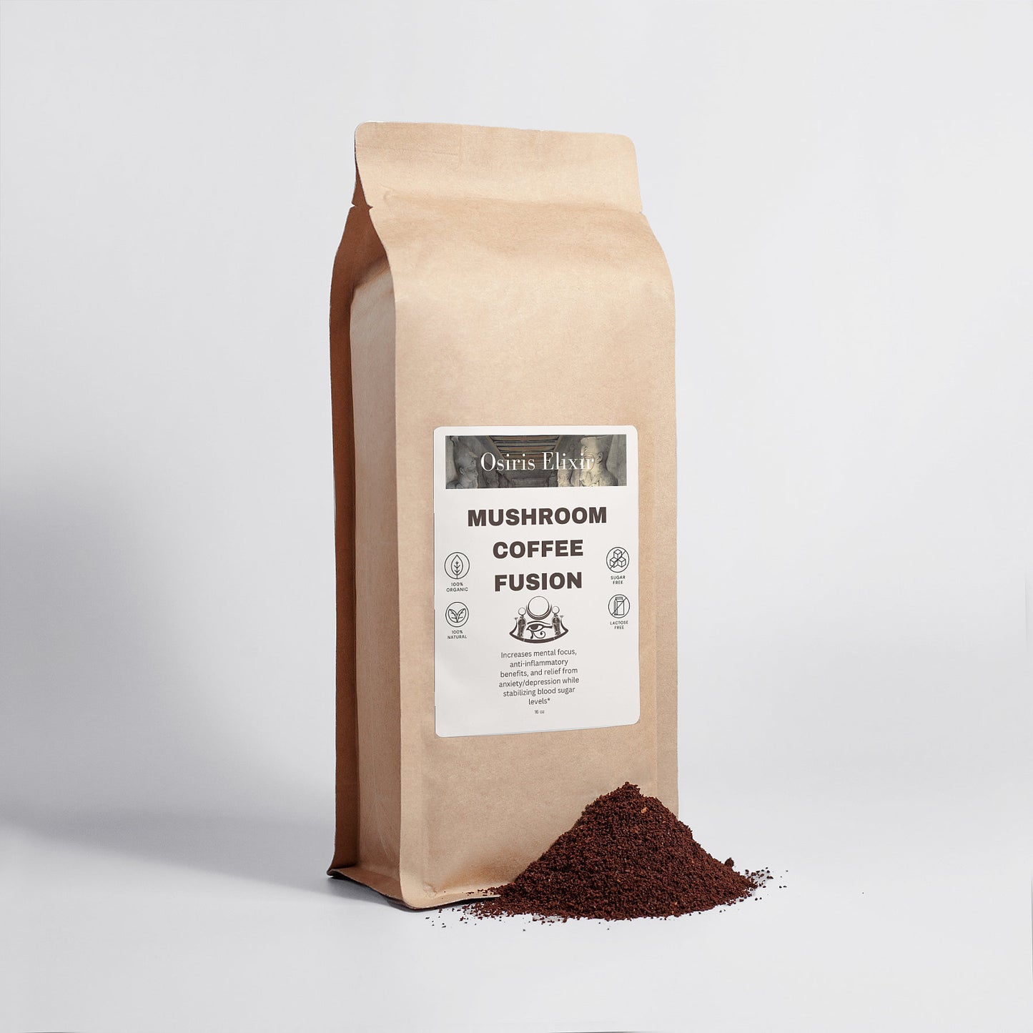 Osiris Elixir's Mushroom Coffee Fusion - Lion's Mane & Chaga 16oz